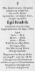 Dødsnotis for Egil Brudvik (Bergens Tidende: 25. september 1995)