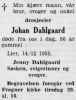 Johan Andreas Albertsen Dahlgaard - Dødsnotis