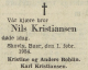 Nils Kristiansen - Dødsannonse