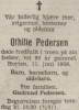 Othilie Pedersen - Dødsnotis